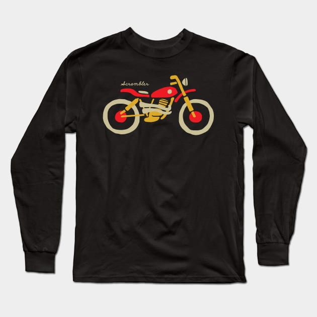 Scrambler Long Sleeve T-Shirt by quilimo